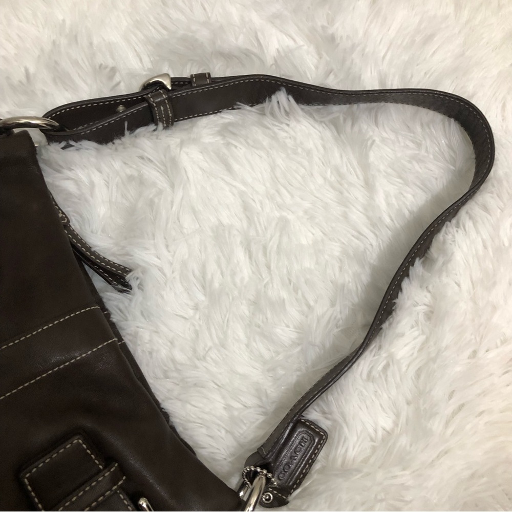 COACH Vintage soho Slim Duffle leather shoulder bag #1453 - Picture 8 of 14